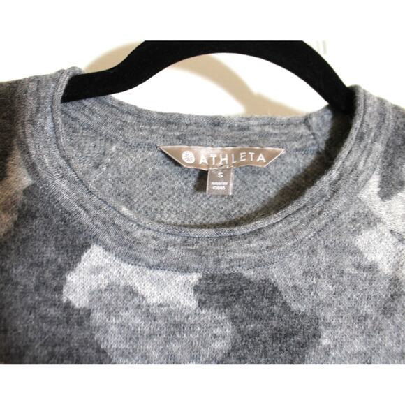 Athleta Gray Undercover Camo Merino Wool / Alpaca Sweater sz S - Picture 4 of 4